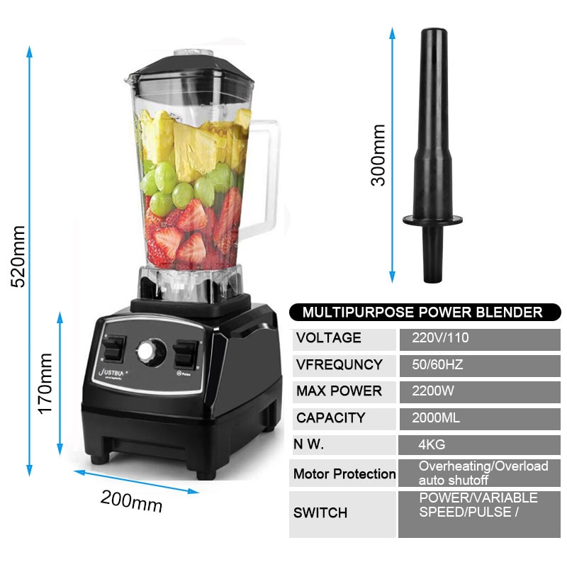 BPA Free 2200W Professional Blender - Image 3