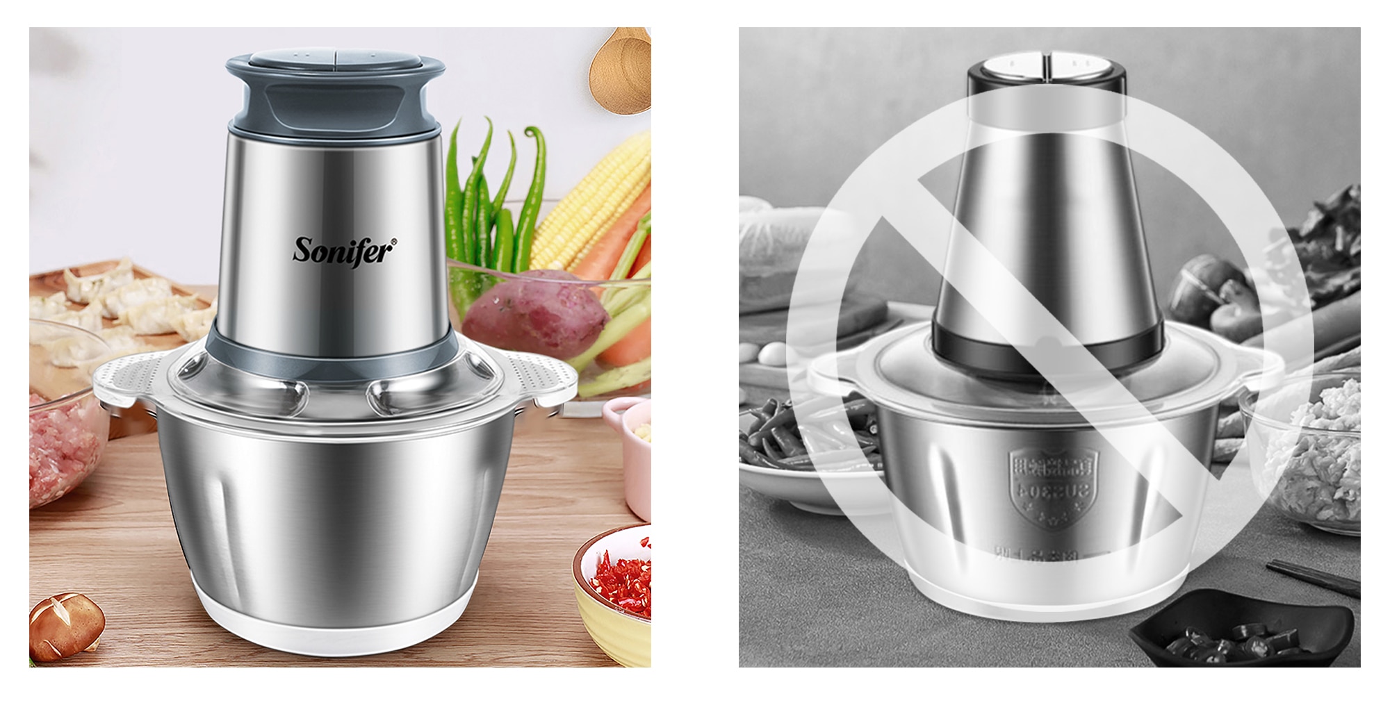 2 Speeds Stainless Steel Electric Grinder - Image 5